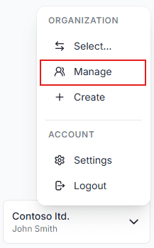 Manage Organization