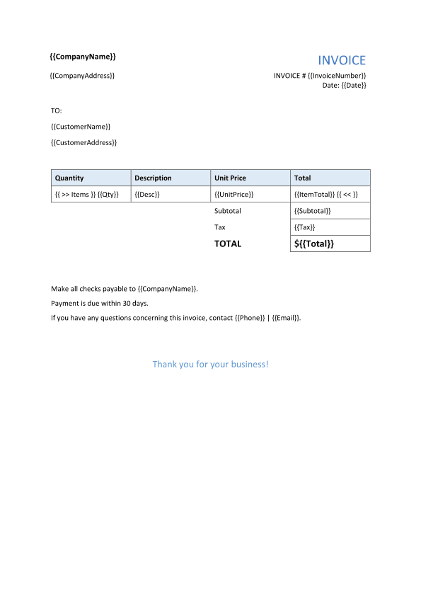 Invoice Template
