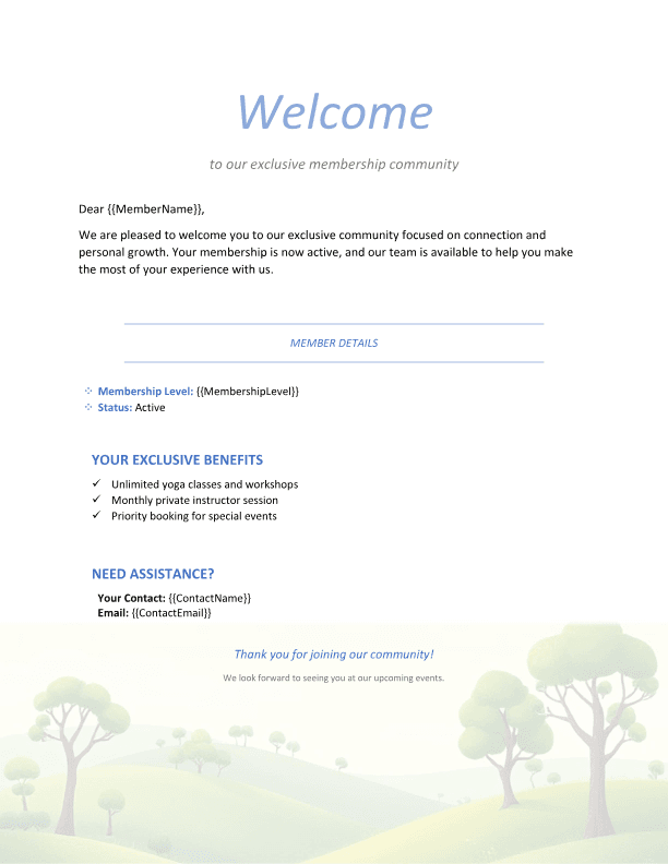 Member Onboarding Template